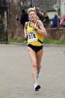 Heather Robinson (Jarrow) finishing the Wallsend Harriers Terry O'Gara Memorial 5k Road Race.